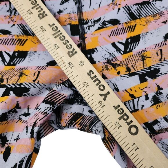 Lululemon Leggings Womens 6 Sun Runner 17" Inversion Black Stripe Mesh Crop - Picture 10 of 10